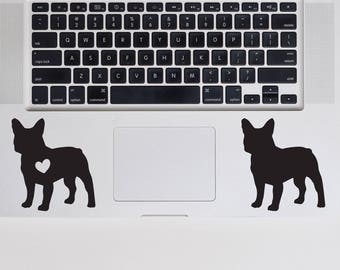 ¡Set de 2! Francés Bulldog calcomanía, francés Bulldog calcomanía para ordenador portátil, coche, macbook, pared