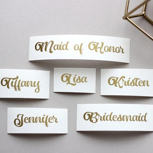Custom Name Decal, Wedding party decal, Wedding Sticker, Wine glass decal,  Personalized Name Decal for envelope, macbook, hanger, yeti