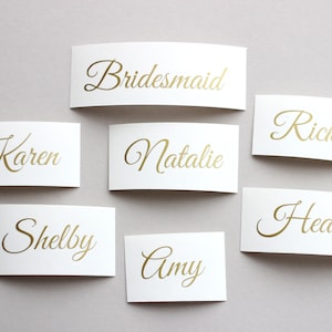 Custom Name Decal, Wedding party decal, Wedding Sticker, Wine glass decal,  Personalized Name Decal for envelope, macbook, hanger, yeti