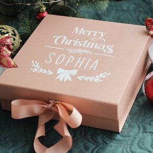 Custom Christmas Gift Box, Personalized Gift Box, Luxury Gift Box, Christmas Present Box, Xmas Gift Box, Christmas Eve Box