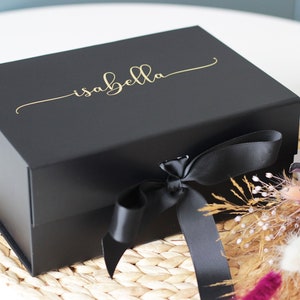 Scatola regalo di lusso, scatola regalo di compleanno, scatola dei ricordi, scatola regalo personalizzata, scatola regalo per damigella d'onore, scatola regalo di nozze, scatola per proposta di damigella d'onore immagine 3