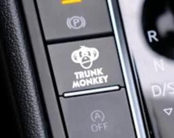 Calcomanías divertidas para botones de automóvil en blanco, calcomanía para botón de automóvil en blanco, calcomanía para botón de expulsión de pasajero (se adapta a todos los botones de automóvil en blanco excepto P.).