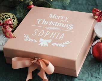 Benutzerdefinierte Weihnachtsgeschenkbox, personalisierte Geschenkbox, Luxus-Geschenkbox, Weihnachtsgeschenkbox, Weihnachtsgeschenkbox, Heiligabend Box