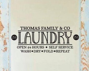 Custom Laundry Room Door Decal, Laundry Decal, Laundry Room Art, Laundry Vinyl Sticker, Farmhouse Decor, Housewarming gift