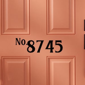 House Number Front Door Decal, Address Number Decal, Front Door Number Decal, Entryway Door Decor, Building Number Sticker,