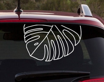 Monstera sticker, Monstera blad sticker voor laptop, auto, tuimelaar