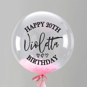 Decalcomania in vinile per palloncini personalizzati, decalcomania con nome personalizzato per palloncini di compleanno, etichetta per palloncini, adesivo in vinile personalizzato, decalcomania per palloncini per addio al nubilato