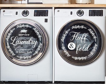 Self Service Laundry Decal, Fluff and Fold Decal, Laundry Room Decal, Laundry Room Decor, Wash and Dry decals