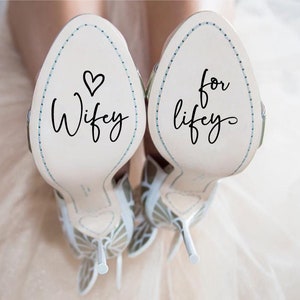 Wifey Für Lifey Aufkleber, Hochzeitsschuhe Aufkleber, Braut-Schuh-Aufkleber, Hochzeits-Accessoires