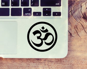 OM Yoga decal for laptop, car, macbook, wall