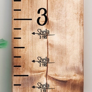Custom Growth Chart Add-On Decals, Birth day to 18yrs(20 pcs), Height Markers Arrows for Growth Chart Ruler, Growth Chart Arrows