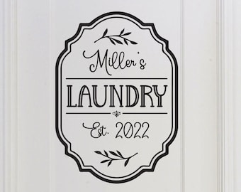 Custom Laundry Room Door Decal, Laundry Decal, Laundry Room Art, Laundry Vinyl Sticker, Farmhouse Decor, Housewarming gift