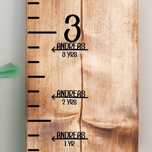 Custom Growth Chart Add-On Decals, Birth day to 18yrs(20 pcs), Height Markers Arrows for Growth Chart Ruler, Growth Chart Arrows