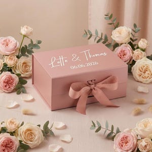 Personalized Gift Box, Luxury Gift Box, Birthday Gift Box, Keepsake Box, Bridesmaid Gift Box, Wedding Gift Box, Bridesmaid Proposal Box image 8