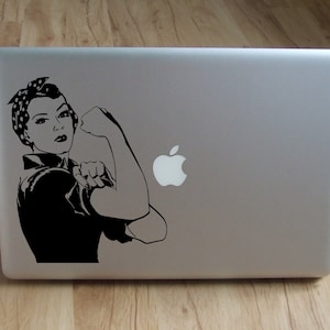 Rosie the Riveter Aufkleber, Feminismus Aufkleber für Laptop, Auto, Macbook, Wand