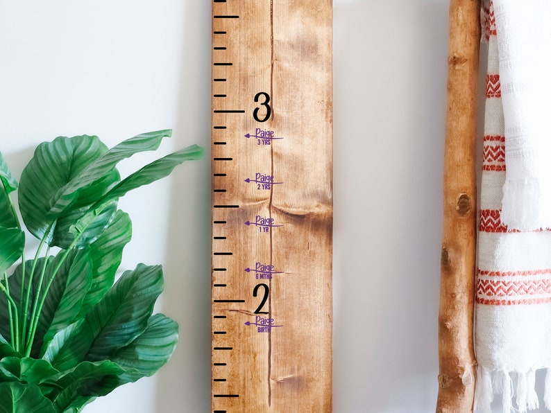 Custom Growth Chart Add-on Decals, Birth Day to 18yrs(20 Pcs), Height ...