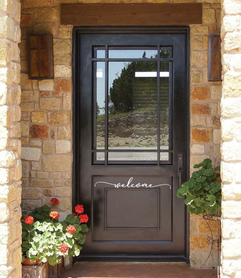 Front Door Decal Welcome Door decal Front Door Sign Welcome Door Sign Welcome Vinyl Decal
