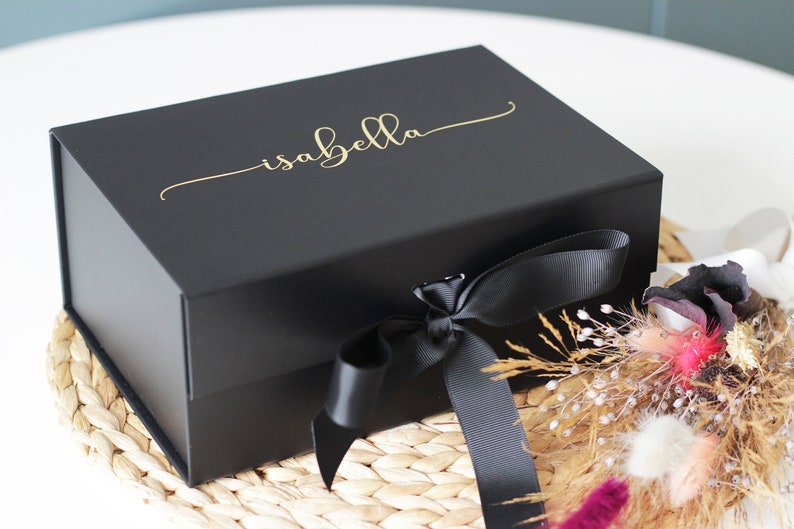 Coffret cadeau de luxe, Coffret anniversaire, Coffret souvenir, Coffret cadeau personnalisé, Coffret cadeau de demoiselle d'honneur, Coffret cadeau mariage, Coffret proposition de demoiselle d'honneur image 3