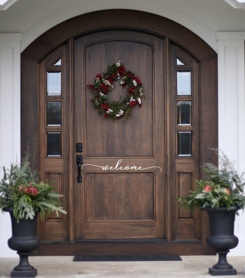 Front Door Decal Welcome Door decal Front Door Sign Welcome Door Sign Welcome Vinyl Decal
