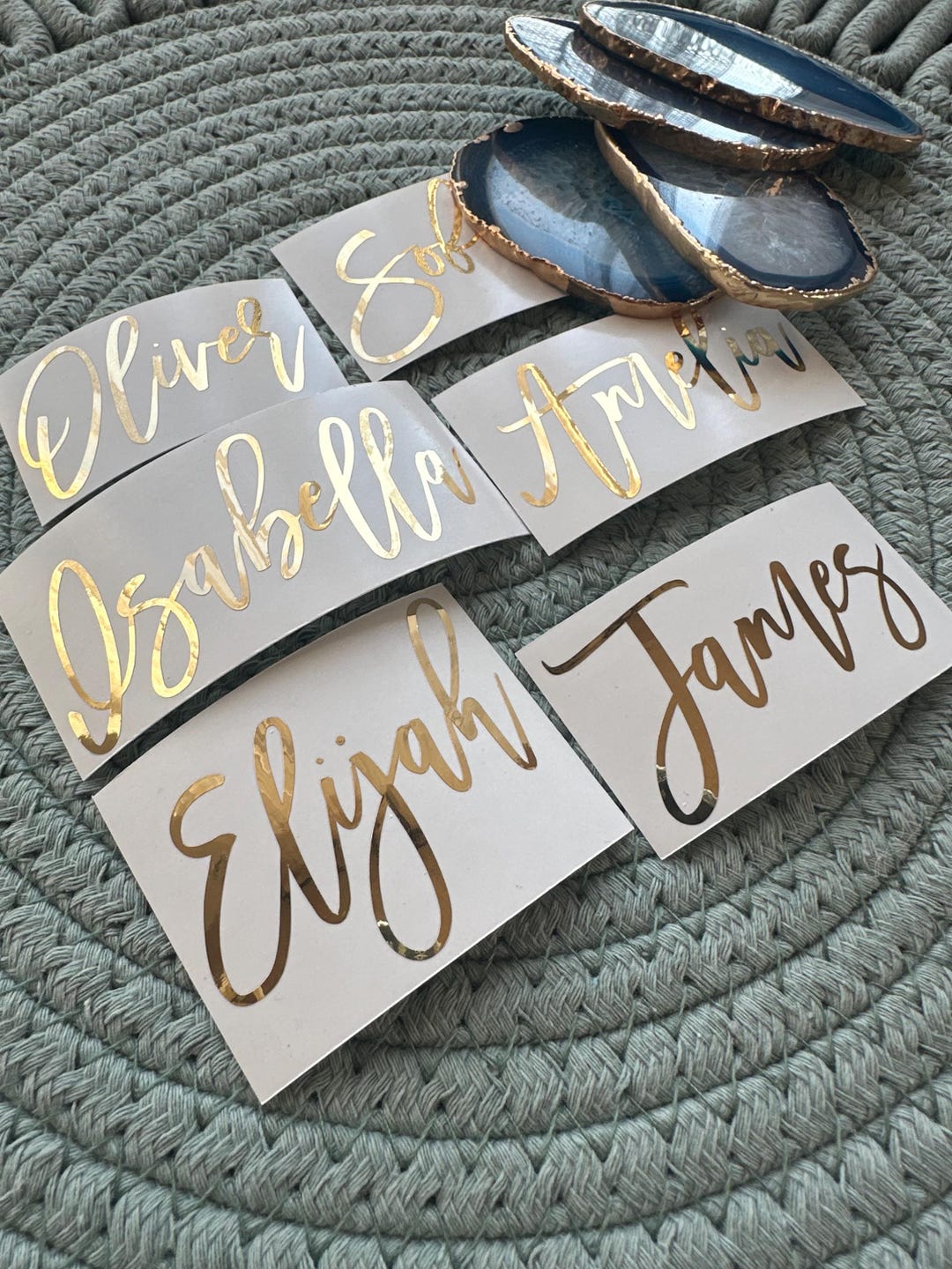 Custom Name Vinyl Decals | Personalized Name Stickers for Wedding ...