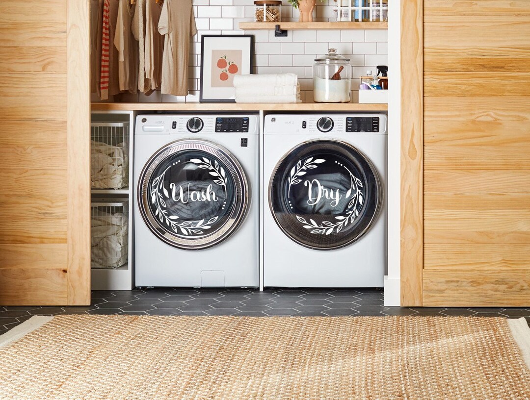 Wash and Dry Decals, Wash Decal, Dry Decal, Laundry Room Decal, Laundry ...