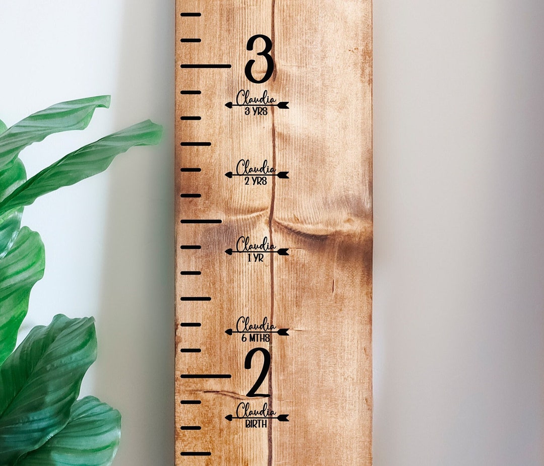 Custom Growth Chart Add-on Decals, Birth Day to 18yrs(20 Pcs), Height ...
