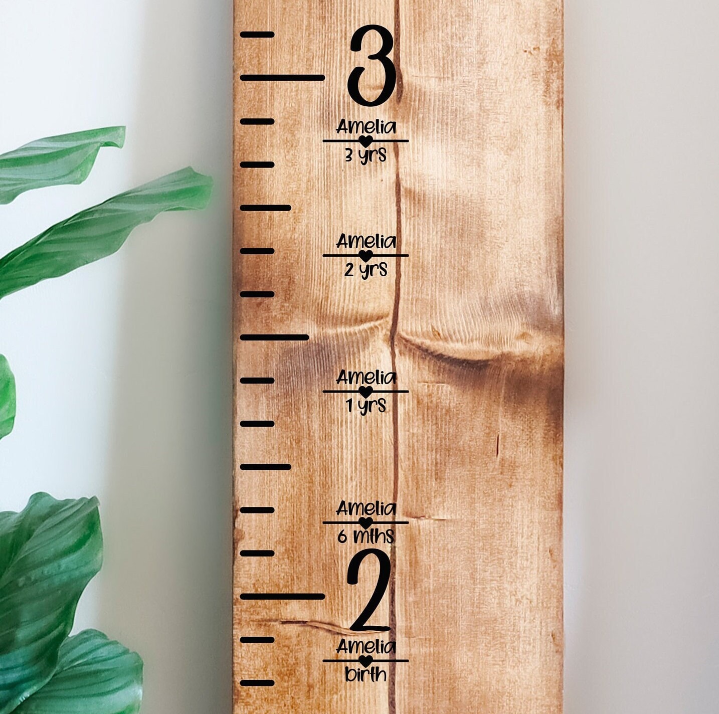Custom Growth Chart Add-On Decals, Birth day to 18yrs(20 pcs), Height Markers Arrows for Growth Chart Ruler, Growth Chart Arrows