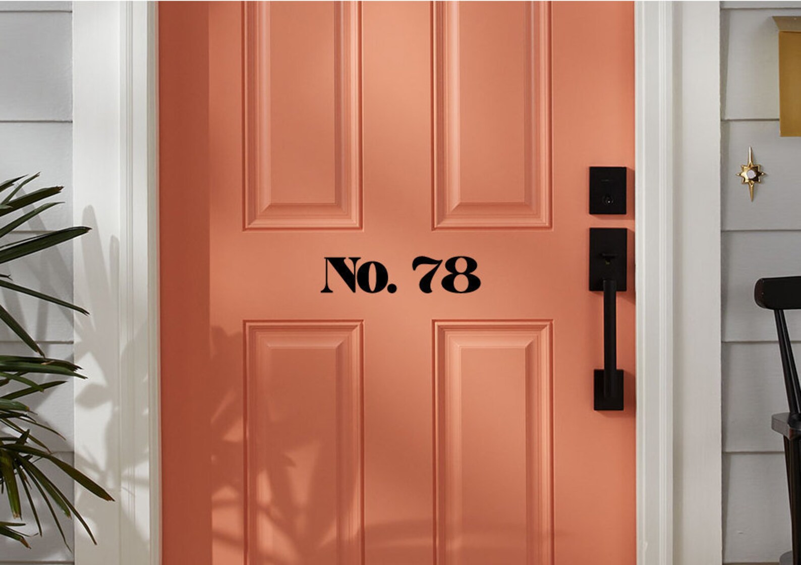 House Number Front Door Decal Address Number Decal Front Etsy