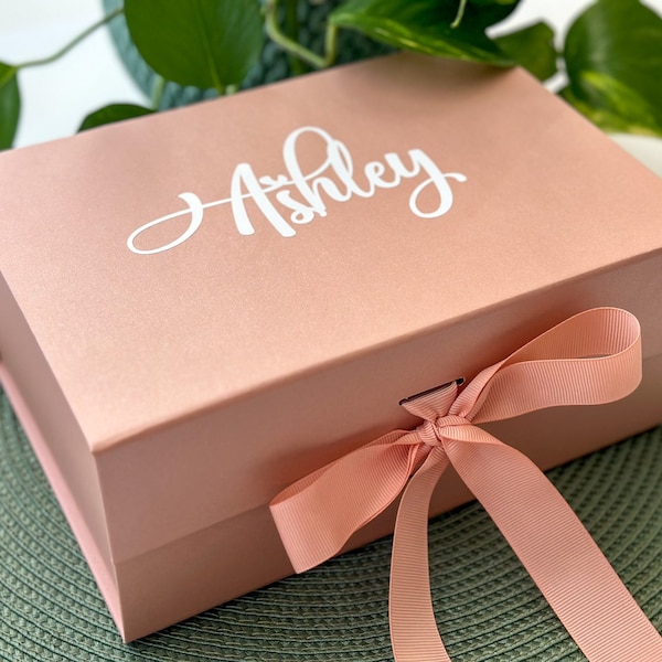 Personalized Gift Box, Luxury Gift Box, Birthday Gift Box, Keepsake Box, Bridesmaid Gift Box, Wedding Gift Box, Bridesmaid Proposal Box