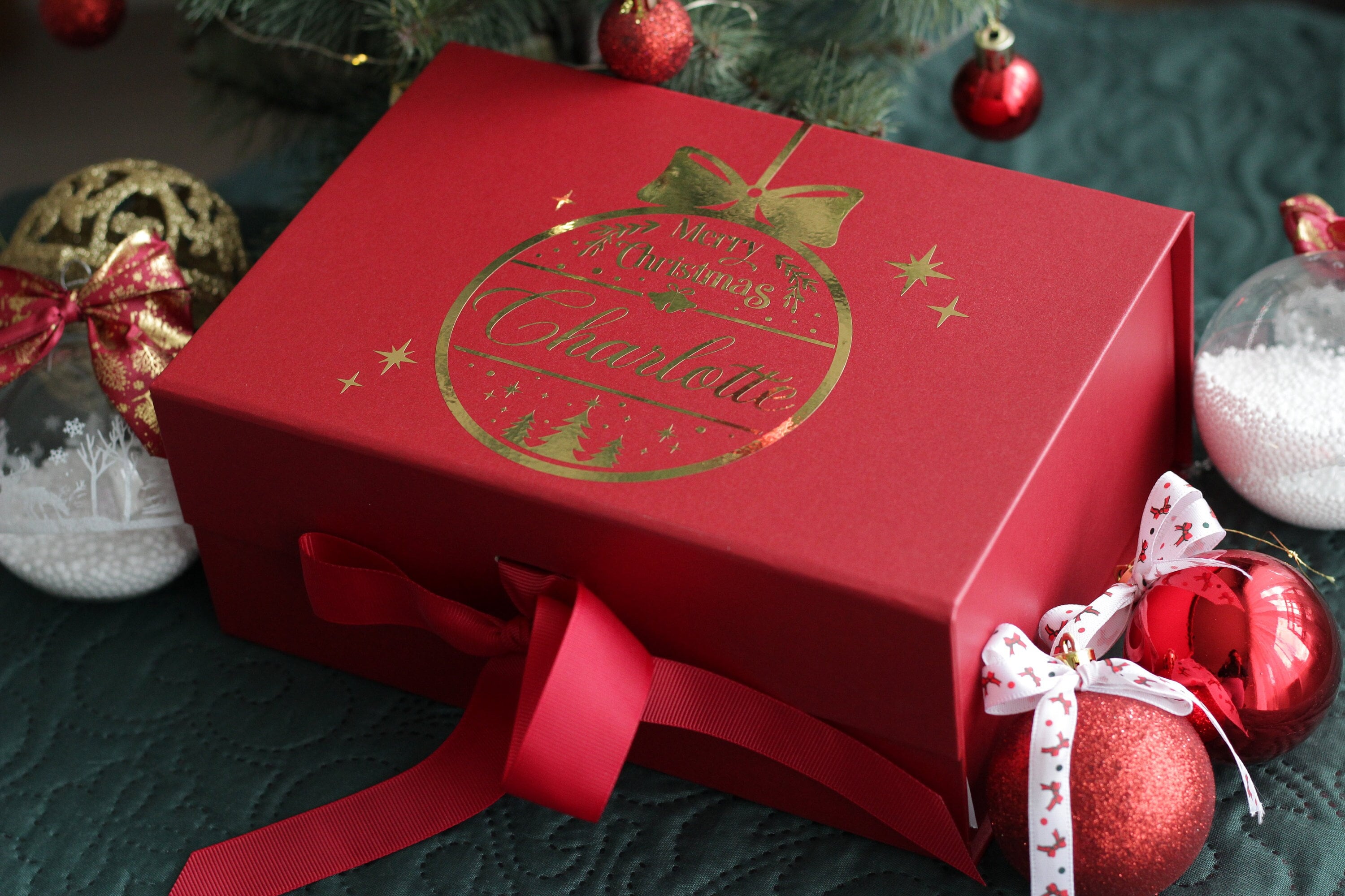 Custom Christmas Gift Box, Personalized Gift Box, Luxury Gift Box, Christmas Present Box, Xmas Gift Box, Christmas Eve Box