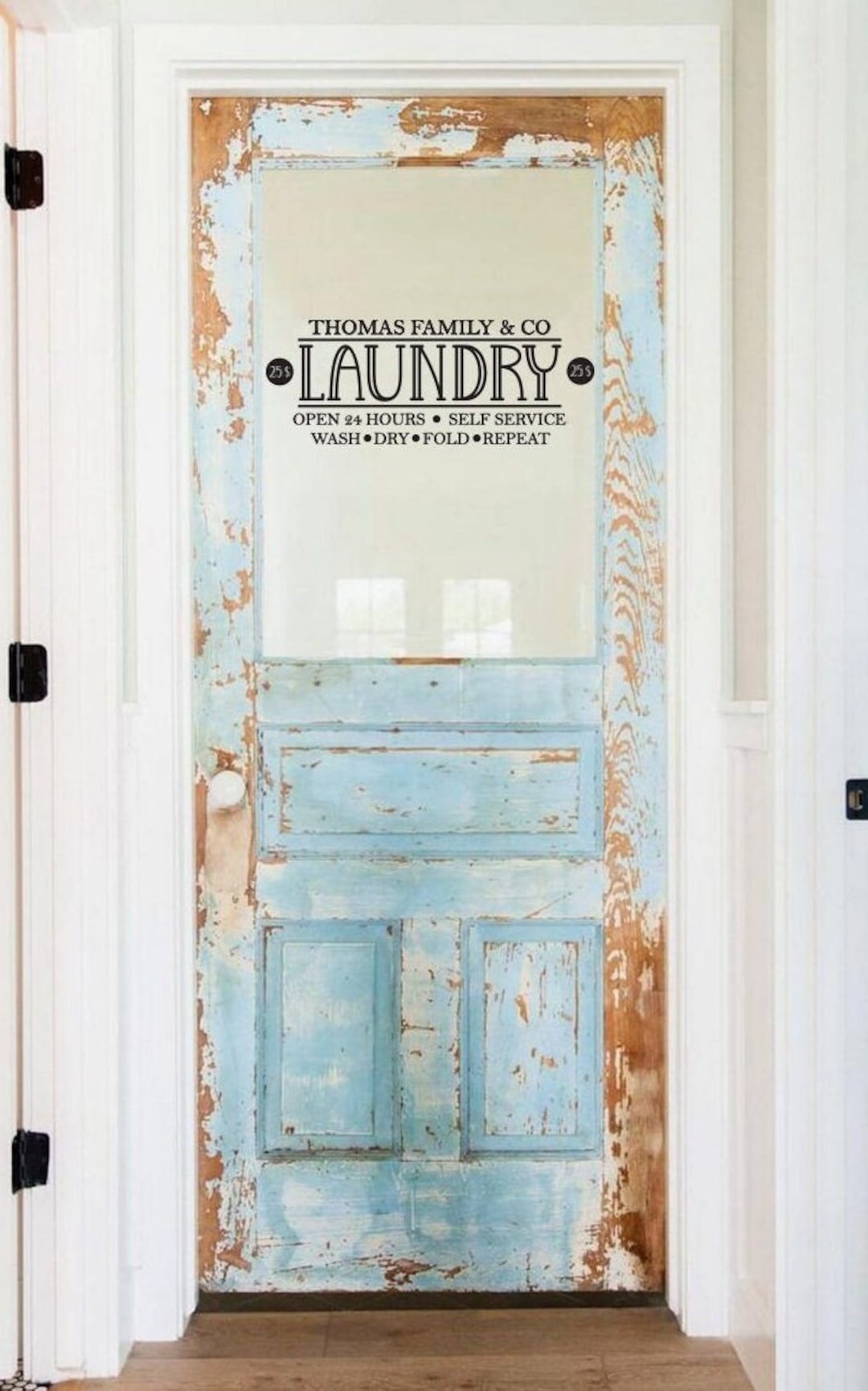 Custom Laundry Room Door Decal, Laundry Decal, Laundry Room Art