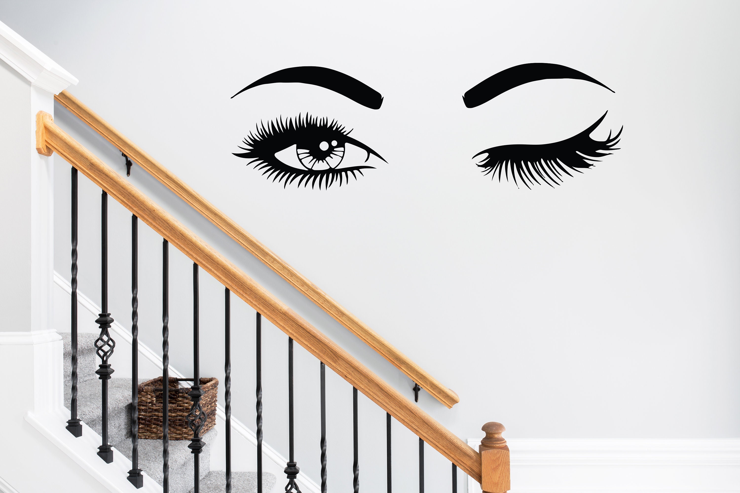 Eyelashes Decal Eyes Decal Eye Sticker Makeup Lover Decal Etsy