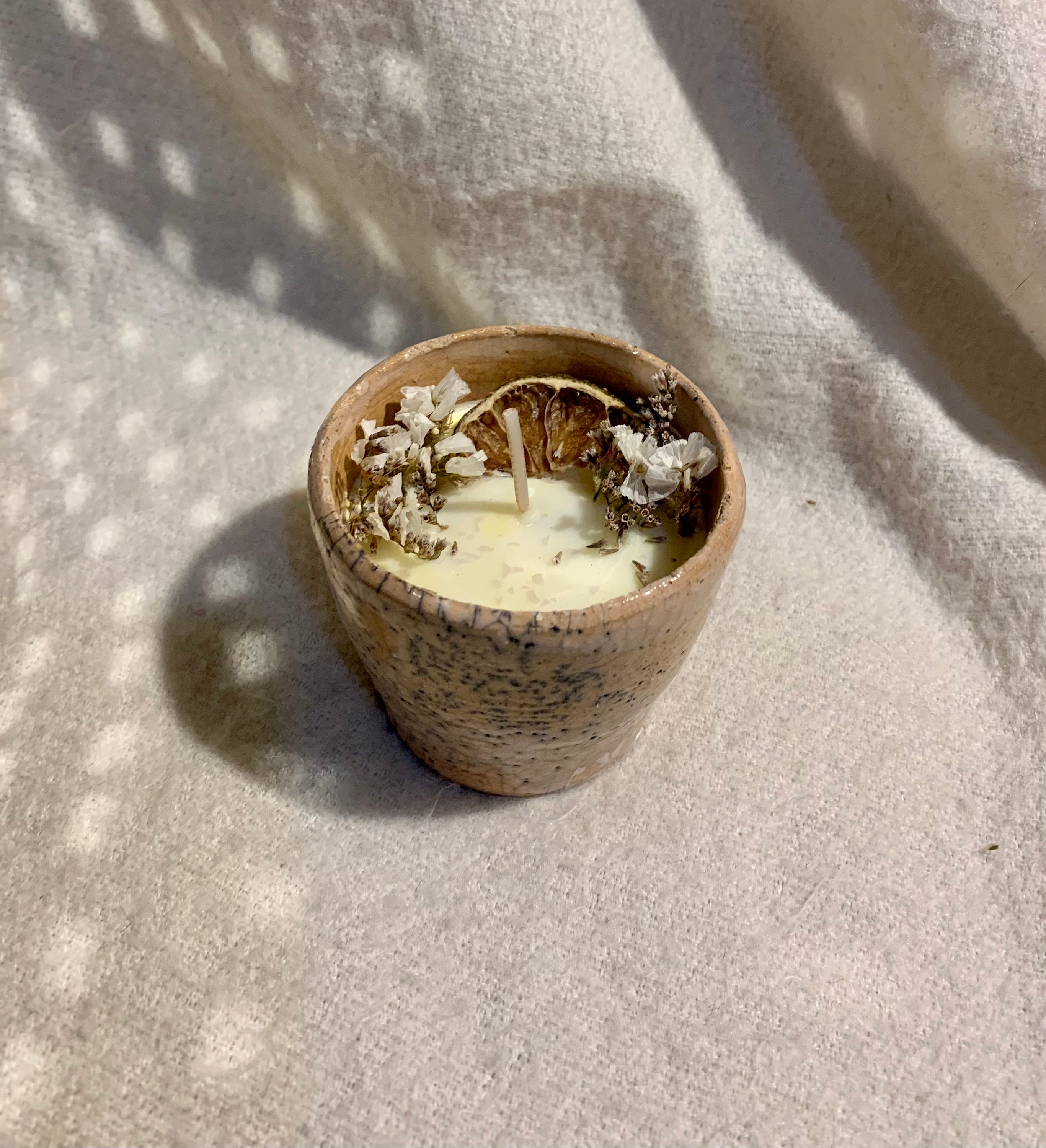 Bougie Parfumée, Fleurs Séchées, Fabrication Artisanale, Cire de Soja Naturelle