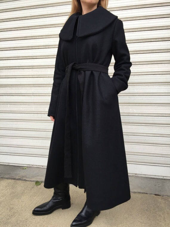 long black maxi coat