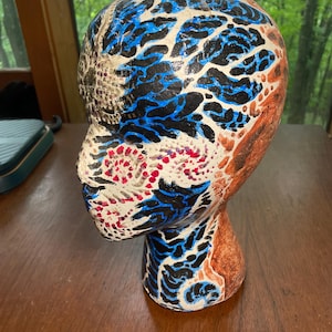 Psychedelic Chakra Mannequin Head Form