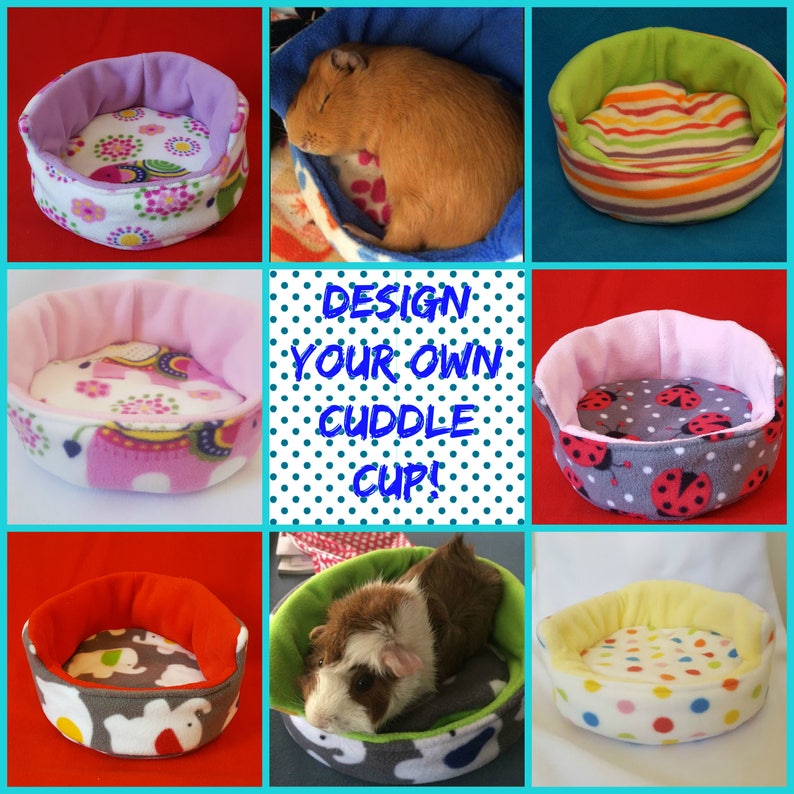 Guinea Pig Cuddle Cup Bed with Removable Pad CUSTOM ORDER image 1