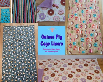 Guinea Pig Absorbent Cage Liners | Towelling or Wadding | Custom Order| Please read full product description!