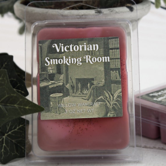 Scented Wax Melt, Autumn Candle Tart, Victorian Smoking Room, Pepper, Patchouli, Vetiver, Tobacco, Pipe Smoke, Bourbon, Brown Sugar