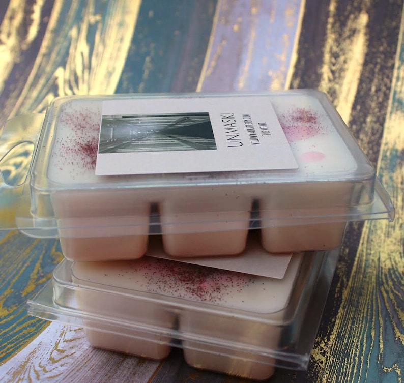 Haunted Masquerade Ball Vanilla Hearth Smoke Shining Pine Unmask! Wood Merlot Overlook Bookish Wax Melts Horror Candle Champagne