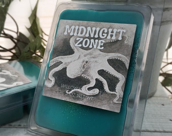 Scented Wax Melt Clamshell,  Midnight Zone: Salt Water, Patchouli, Seaweed, Vanilla Ice Cream