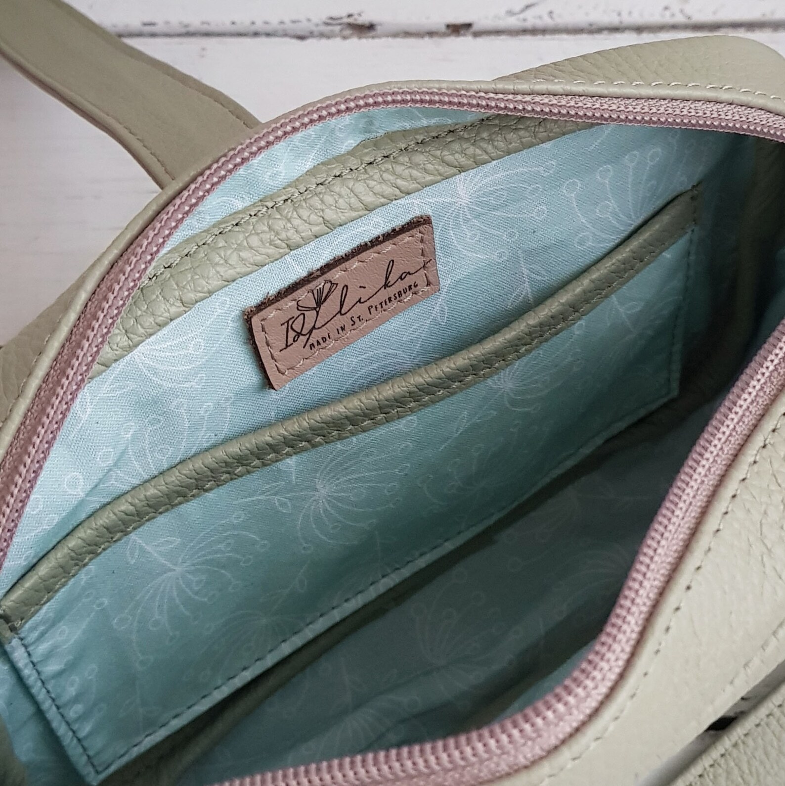 Leather Cross body Bag Green Leather Shoulder Bag Etsy