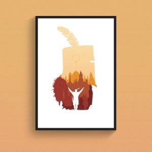 Stampa artistica di Dark Souls, Solaire Demon Souls, poster del videogioco Bloodbourne, poster con silhouette di paesaggio gotico, decorazione per la casa
