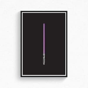 Mace Windu Lightsaber Star Wars Art Print Plakat Wystrój Domu