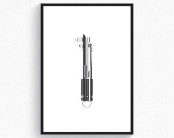 Anakin Luke Skywalker Lightsaber Hero Star Wars Art Print Poster Home Decor