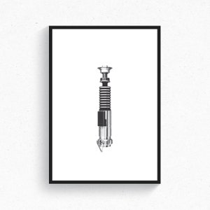 Luke Skywalker Lightsaber Hero Star Wars Return of the Jedi Art Print Plakat Wystrój Domu