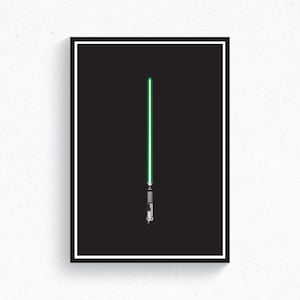 Luke Skywalker Lightsaber Star Wars Return of the Jedi Art Print Plakat Wystrój Domu