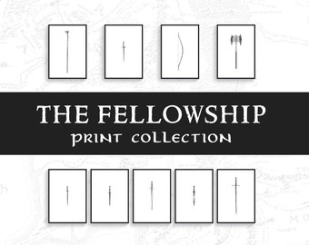 Herr der Ringe Gemeinschaftssammlung Hobbit Ringe der Macht Tolkien Art Fantasy Print Poster Wohnkultur