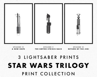 Star Wars Lichtschwert Art Print Set: Skywalker Trilogy Poster