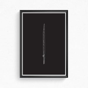 Darksaber Mandalorian Star Wars Art Print Plakat Wystrój Domu