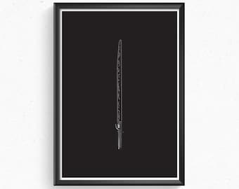 Darksaber Mandalorian Star Wars Kunstdruck Poster Home Dekor